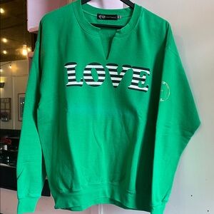 Vibrant Green Love Sweatshirt